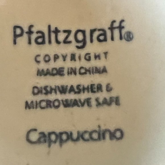 PFALTZGRAFF Cappuccino Pattern  Set of 2 Vintage Mugs Beige Speckled w/ Ribbing - Picture 12 of 12